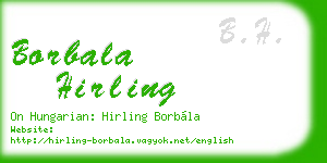 borbala hirling business card